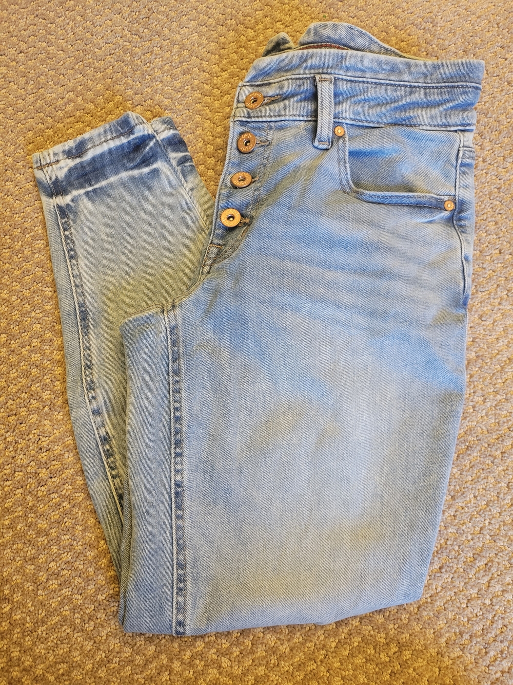 Light Blue MID-RISE Button-Fly Women’s Jeans